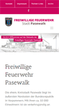 Mobile Screenshot of feuerwehr-pasewalk.de