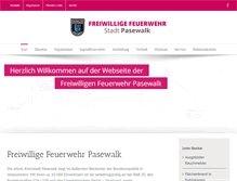 Tablet Screenshot of feuerwehr-pasewalk.de